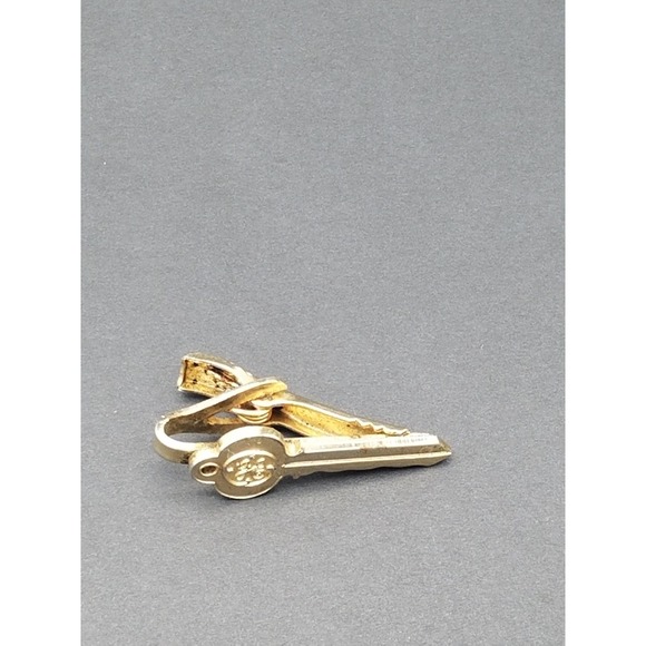 GE Key Tie Clip Gold Tone General Electric Advertising Vintage Robbins Attleboro - Picture 4 of 6